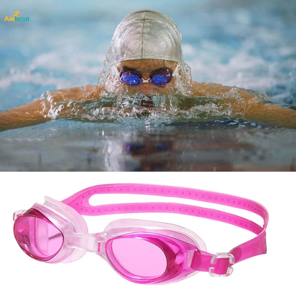 Swimming Goggles with Earplugs Leakproof Adjustable Anti Fog Swim