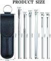 Ear Cleaner Pro 6-in-1 Stainless Steel Ear Pick Set with Leather Case. 