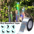 Birds Tape, Double Sided Holographic Glitter Tape Reflective Scare Tape Flash Deterrent Ribbon for Pigeons Freckles Crows Starlings.