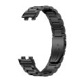 Watch Strap 16mm Three Strains Metal Replacement Watch Band For Huawei Band 8. 