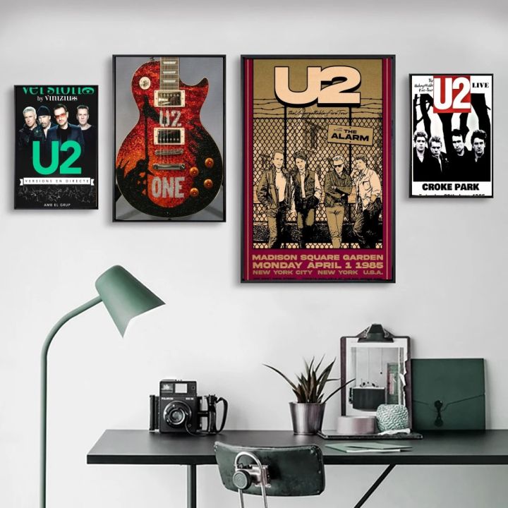 Rock Band Star U2 Music Poster No Framed Kraft Club Bar Paper Vintage Poster Wall Art Painting Bedroom Study Stickers