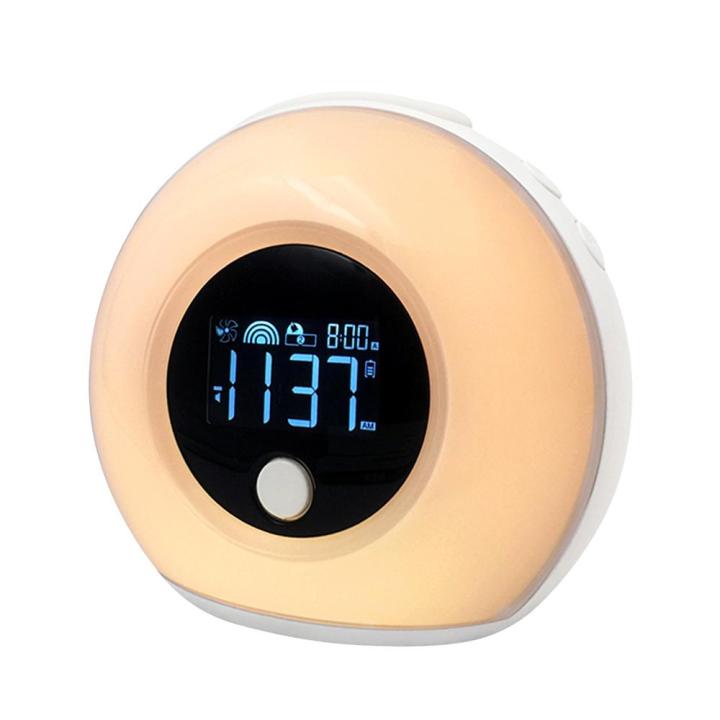 Migeet Smart Touch Light USB Color BT Speaker Night Light with LCD Clock Display Adjustable Alarm Clock Musical Sleep Lamp 5Watt White