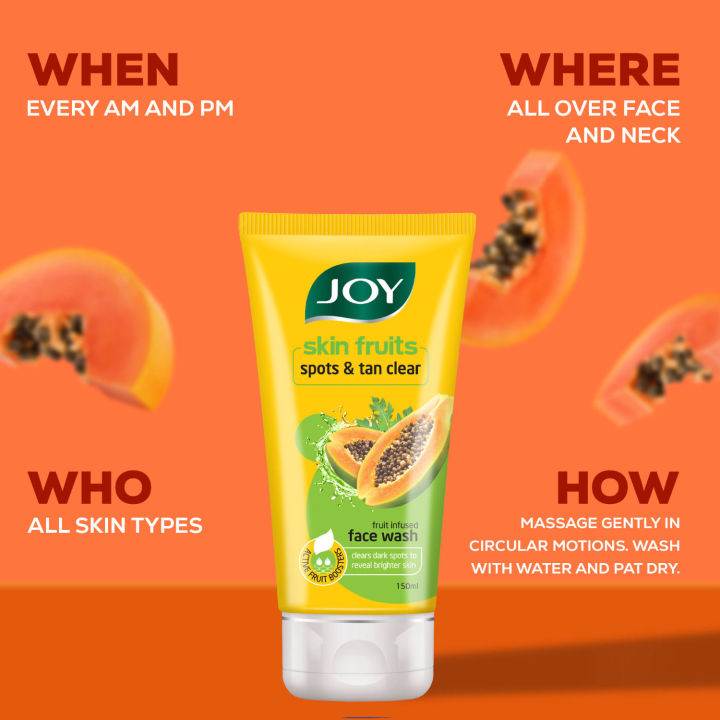 Joy%20Skin%20Fruits%20Spots%20&%20Tan%20Clear%20Papaya%20Face%20Wash%20-100gm%20(Indian)%20-%20Image%205