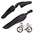 Bicycle Mudguard Set. Front Rear Mountain Bike Mud Guard MTB Mudguard Black For Bicycle Bike. 