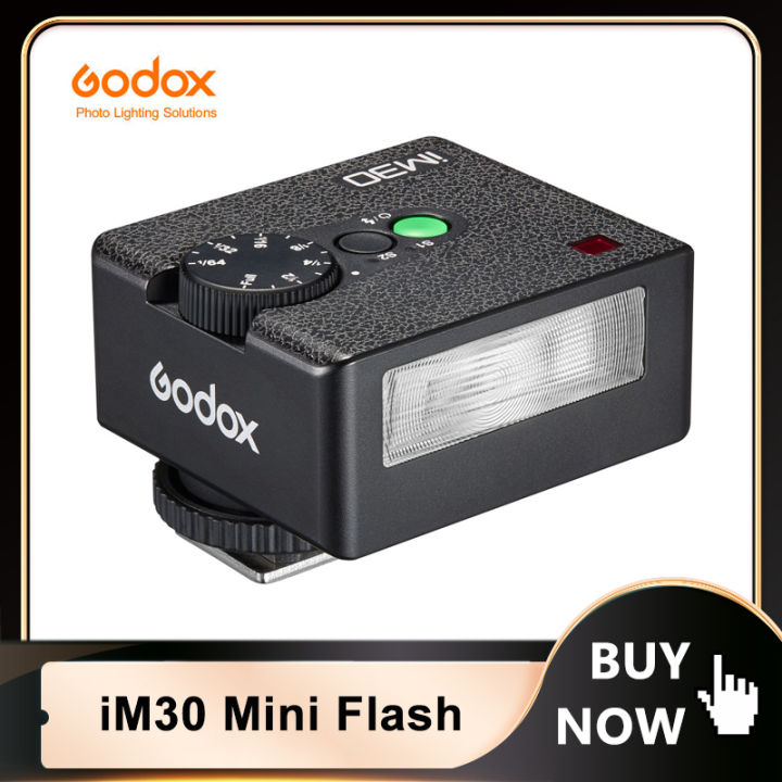 Sony Canon Fujifilm kamera sıcak ayakkabı açık çekim için Godox iM30 Mini flaş taşınabilir on-kamera iFlash