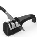 Stainless Steel Knife Sharpener - Black. 