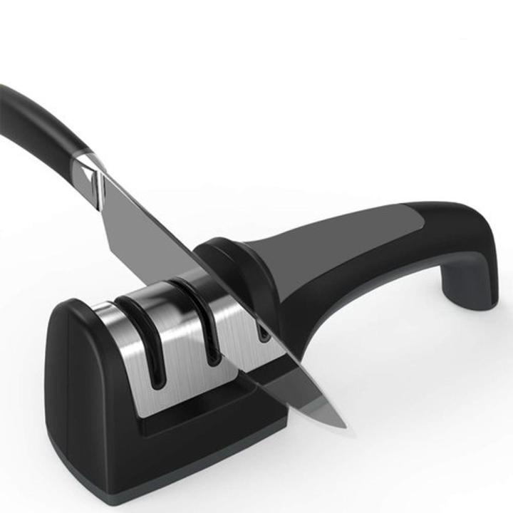 Stainless Steel Knife Sharpener - Black