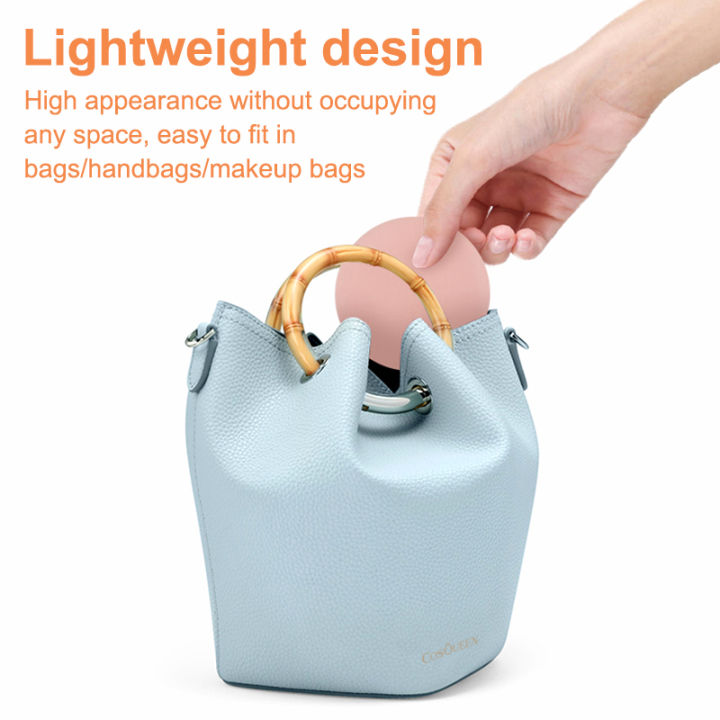 Makeup%20Mirror%20Light%20Mini%20Portable%20LED%20Light%203X%20Magnify%20Hand%20Hold%20Cosmetic%20Mirror%20Foldable%20Lightweight%20Mini%20Design%20Pocket%20Mirror%20-%20Image%203