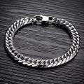 Athleisure - Avant Grade - Superb Quality - Silver Stainless Steel Bracelet for Men - Trend and Needful - Understated Sophistication. 