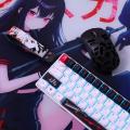 Yuki Aim Keycaps Set PBT Five-Sided Sublimation Anime Keyboard Caps Custom Cherry Profile Keycaps for Mechanical Keyboard Gift. 