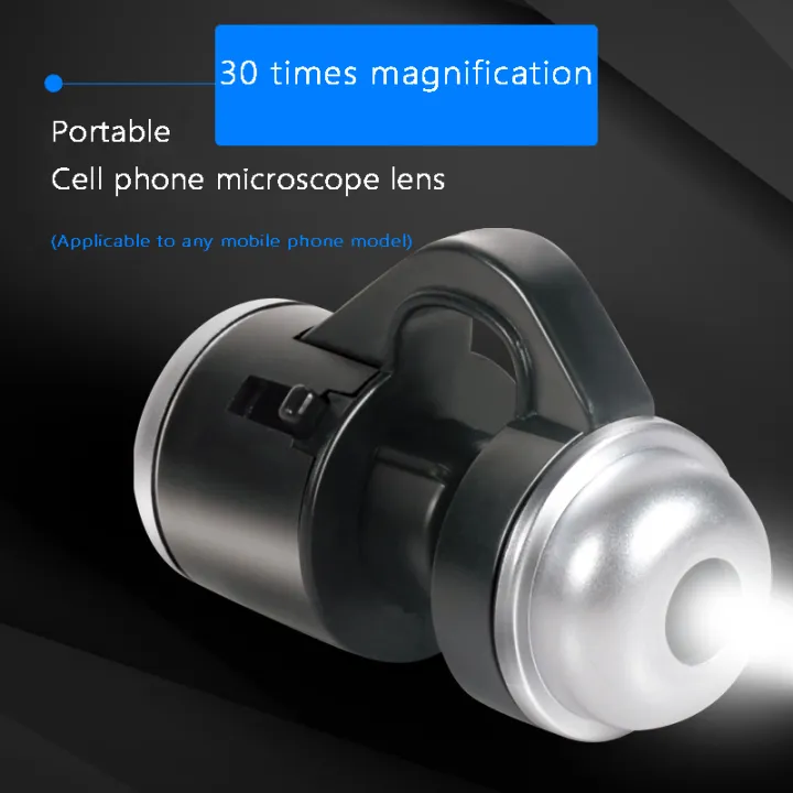 New%2030x%20Zoom%20Bright%20Led%20Microscope%20Magnifier%20Clip-On%20Cell%20Phone%20Mobile%20Phone%20Camera%20Lens%20For%20Smartphone%20Inspection%20Tool%20-%20Image%203