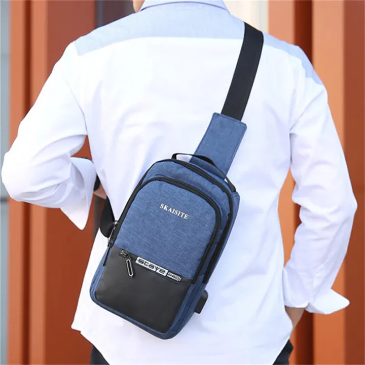 Casual%20Chest%20bag%20Small%20USB%20charge%20shoulder%20bag%20Oxford%20Waterproof%20USB%20charging%20port%20Nylon%20Cross%20bag%20for%20Outdoor%20Male%20-%20Image%203