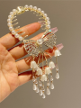 Bell Orchid Flower Hair Claw Clip Tassel Pin Head Ponytail Buckle Hair Clip Women Hairpin Barrette Hair Accessories. 