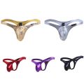 Men Thong Sexy Underwear Shorts Patent Leather Underpants Pouch Thongs G-string. 
