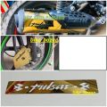Pulsar Single Disc Full Metal Set Golden colour Silencer cover,Calypar cover,name plate Logo 3ps set. 