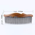 Wood Colour Plastic Hair Comb / Ciruni Clip - 4pc. 