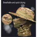 Women Men Hiking Fishing Boonie Hat Outdoor Sport Sun UV Protection Neck Face Adjustable Bucket Caps and Mask.