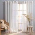 Easy To Install Transparent Window Gauze Solid Color Simple Partition Screen Curtain Modern Window Curtain Bedroom. 