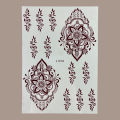 Henna Collection Lace Mehndi Sticker Hand Bridal Tattoo Temporary Design. 