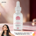 Groome Brightening Serum with Glutathione + Alpha Arbutin + Hyaluronic Acid bright skin blemish free boost collagen moisturizing improved skin all skin types 30 ml. 