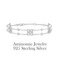Internet celebrity same lotus double-layer bracelet S925 sterling silver niche design high-end plating 18K gold lotus bracelet women.