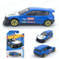 Hot Wheels (Mainline) Honda Civic Custom Blue, Scale - 1:64.