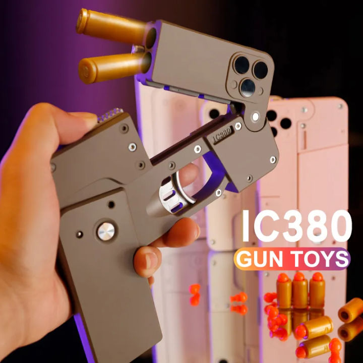 IC380 Folding Gun Toys Mobile Phone Model ing Cool Phone 14 Pro Max Gift Outdoor Game Sports Props Gifts