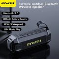 Awei Y280 Portable Bluetooth 5.0 Speaker Wireless Soundbox Outdoor Loud Subwoofer IPX4 Waterproof Speaker 12-Hour Play Time. 