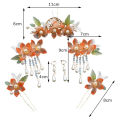 1Set Chinese Hanfu Hair Accessories Set Hairpins Haircomb Earrings Bridal Headdress Retro Wedding Headwear Gift Yao Store. 