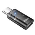 Hoco UA36D USB-C Male to iP Female OTG Transparent Adapter. 