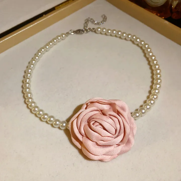 pearl%20flower%20geometric%20necklace%20french%20sweet%20temperament%20clavicle%20chain%20retro%20niche%20versatile%20design%20jewelry%20wholesale%20-%20Image%206