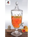 Glass Dispenser with Tap Sherbet Dispenser Party Carboy Soft Drink 3lt. 