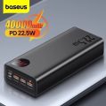 Baseus 40000mAh Power Bank External Battery Charger Large Capacity PD 22 5W Fast Charging Portable.
