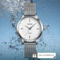 SKMEI Elegant Women Quartz Watch Fashion Simple DesignResistant Stainless Steel Strap Rose reloj. 