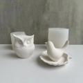 Bird Owl Simple Candle Silicone Mold Homemade Ice Tray Aromatherapy Gypsum Soap Resin Epoxy Mould Home Decor Wedding Souvenir.