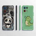 For OPPO Reno 7 4G Case CPH2363 Cute Panda Cover Liquid Soft Silicone Funda For OPPO F21 Pro CPH2461 Coque F21s Pro 4G TPU Case PCardiaCP.