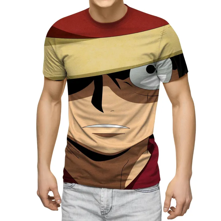 Anime%20One%20Piece%20Tshirt%20Men's%20T-shirt%20Monkey%20D.%20Luffy%20Children's%20Clothing%20Luffy%20T%20shirt%20Cartoon%20Clothes%20Quick-drying%20Shirt%20-%20Image%205