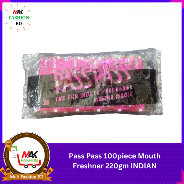Pass Pass Mouth Freshner  220g 100p packet INDIAN