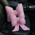 Car headrest mesh red bow ribbon comfort neck protection pillow summer general car waist cushion.