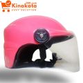 Pink Color Cap Helmet for Girls & Boys – SFM Half Face Stylish Bike Helmet with Visor – গোলাপি হেলমেট. 