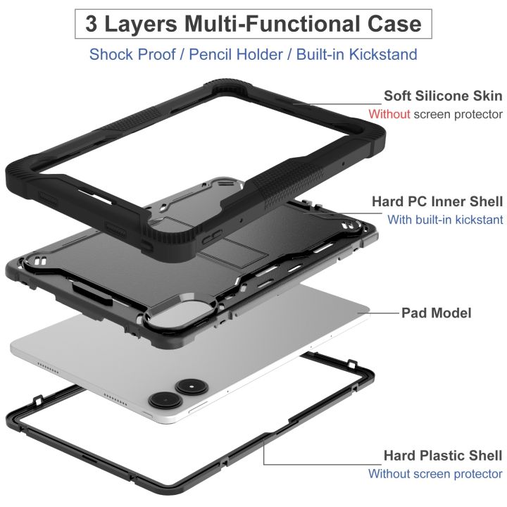 (New)%20Shockproof%20Silicone%20Hybrid%20PC%20Case%20with%20Holder%20For%20Xiaomi%20Redmi%20Pad%20Pro%2012.1%20-%20Image%203