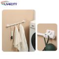 Easy Install Curtain Rod Easy Install Self Adhesive Telescopic Curtain Rod for Bedroom Kitchen Anti-slip Anti-rust Holders No Drilling Needed Fade-proof Curtain Rod. 