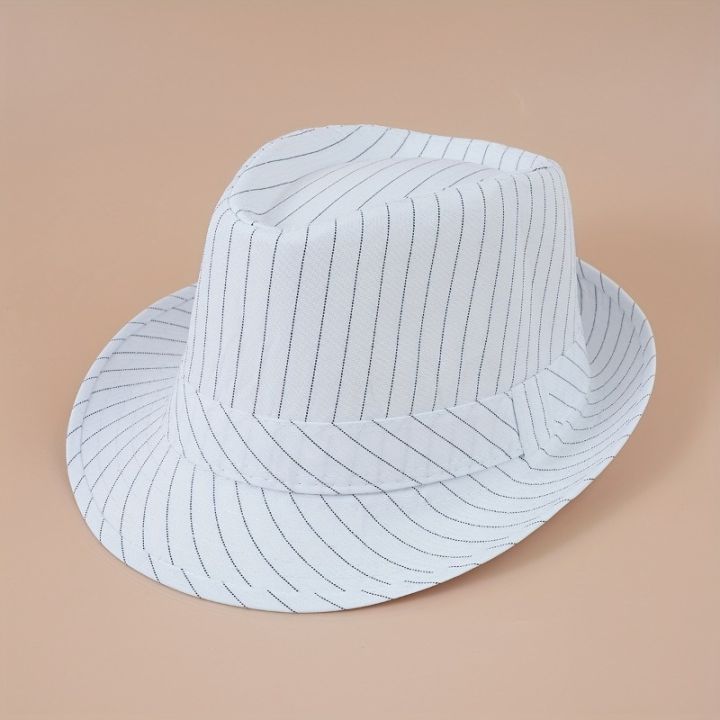 Linen Top Hat Jazz Hat Sun Hat Family Straw Hat Men and Women Visor Hat