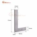 90 Degree Flat Edge Square Carpenter Square Bladed Try Square Angle Square L-shaped Carpenter's Ruler Marking Gauge Carpenter-75x50 Square 90DEG. 