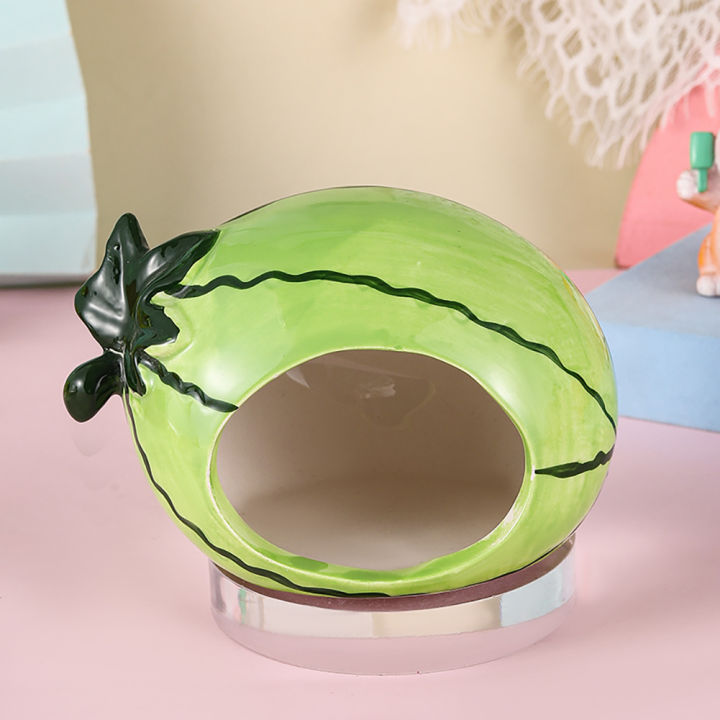 GC Ceramic Hamster Hideout Cool Small Animal Pet Squirrel Hedgehog Chinchilla Nest Hamster House Habitats Cool Bed For Syrian Dwarf Hamster Mice Other Similar-Sized Small Pet