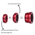 【Lejia】APEXEL 3-in-1 0.67x Macro Fisheye Lens Kits Mobile Phone Clip for iPhone Samsung All Cell Phones. 