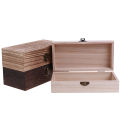 Retro Jewelry Box Desktop Wood Clamshell Storage Hand Decoration Wooden Box.