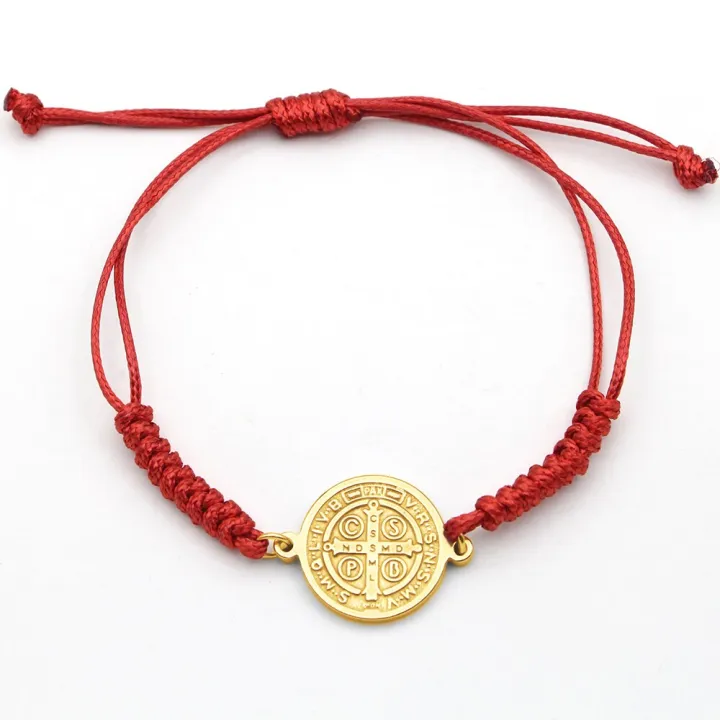 Catholic%20Religious%20Belief%20St.%20Benedict%20Cross%20Stainless%20Steel%20Bracelets%20Manual%20Chinese%20Knot%20Bracelets%20Men%20Adjustable%20Jewelry%20Gift%20-%20Image%203