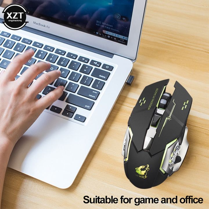 Free%20Wolf%20X8%20Wireless%20Charging%20Game%20Mouse%20Mute%20Mouse%20Backlit%20Mechanical%20Mouse%20Ergonomic%20Optical%20Mouse%20for%20PC%20Laptop%20Desktop%20-%20Image%204