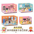 Kids 3d stereoscopic puzzle toys 3 to 6 years old house princess building blocks puzzle boy girl 3 diy handmade house.